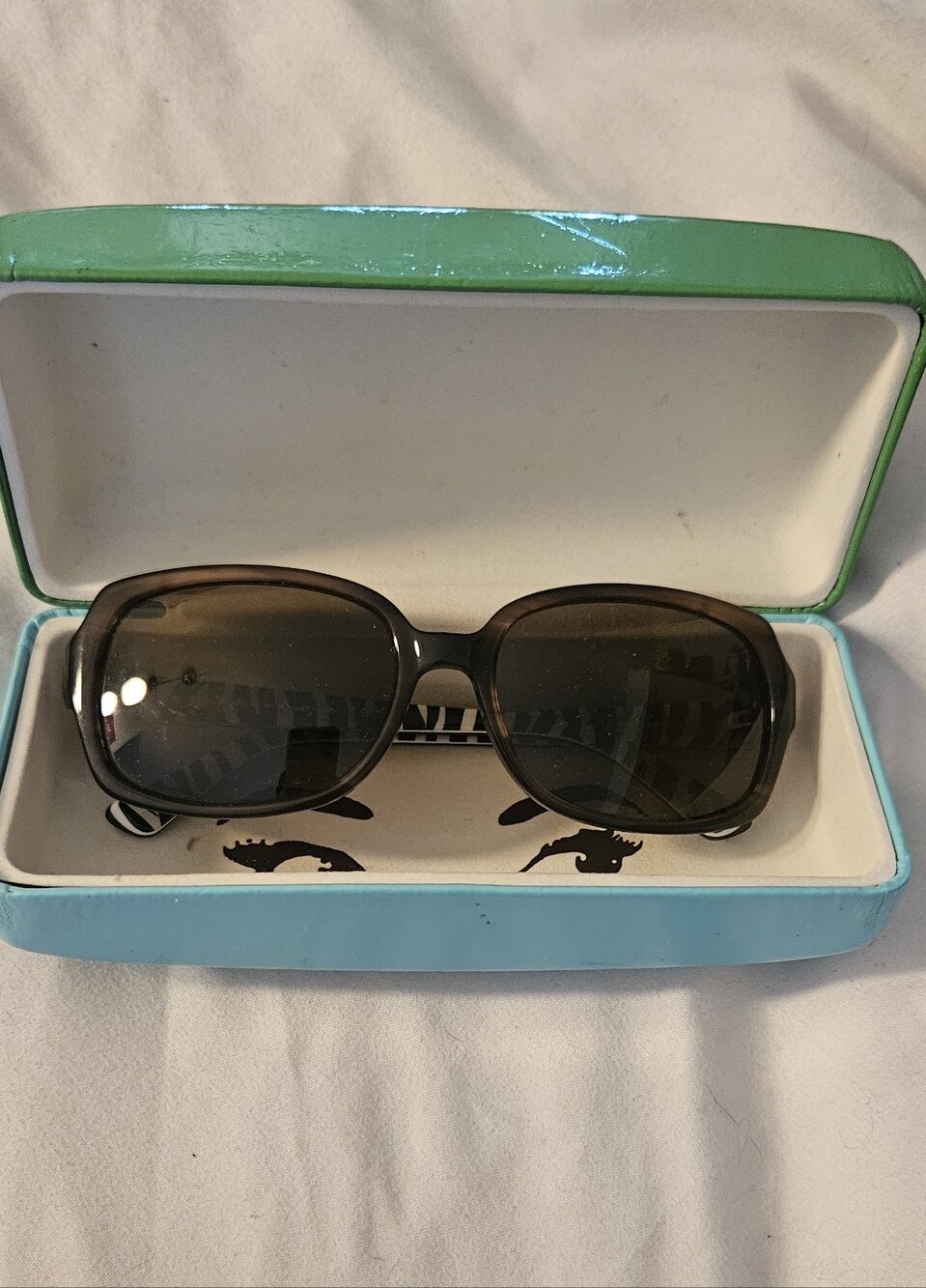 NWT Kate Spade Sunglasses JOSEPHINA Toffee / Zebra Polarized w/ Leather Case - Picture 8 of 8